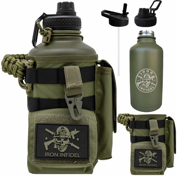 THERMOS Iron Infidel Botella de 2 L con Asa de Paracord