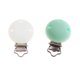 thumbnail image 2 of 2 piezas lindo bebé chupete ronda silicona Soother Clip Metal titulares corchete, 2 of 5