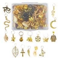 Magideal - 40 Piezas De Aleación Dreadlocks Beads Accesorios Para El Cabello Decoración Flexible Anillos Trenzados Para El Cabello Clips Para Desfile De Moda Uso