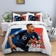 thumbnail image 1 of Football Star Quilt Duvet Cover Set Queen Size Bedding Set3-Piece Bedding Set (1 Duvet Cover + 2 Pillow Shams), 1 of 5