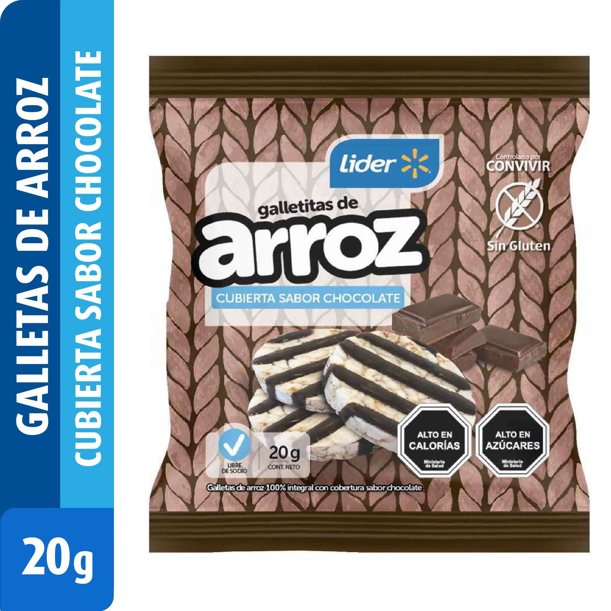 Galletitas De Arroz Cubierta Sabor Chocolate 20 g Lider