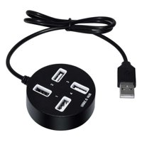 Gen - Hub Usb 4 Puertos De Escritorio Redondo Puertos Pc Notebook Multicolor