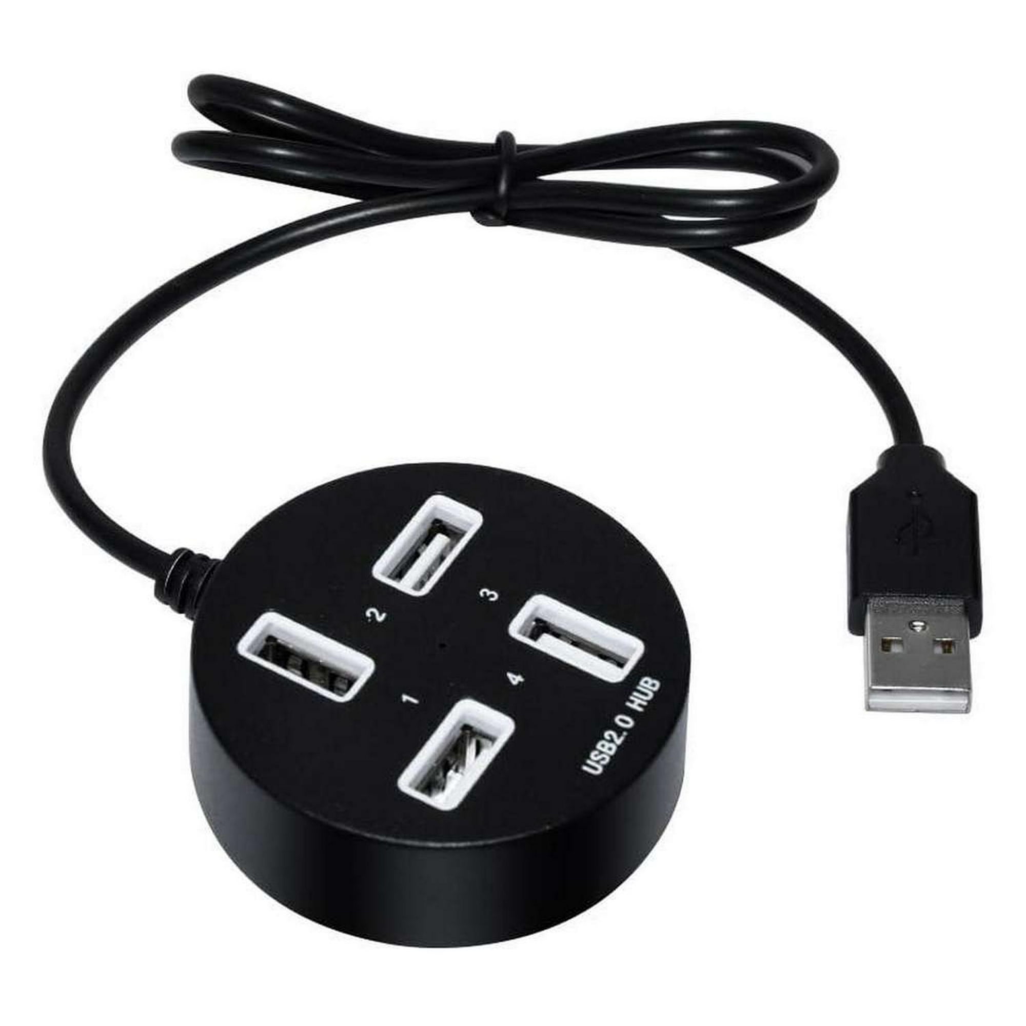 Gen - Hub Usb 4 Puertos De Escritorio Redondo Puertos Pc Notebook Multicolor