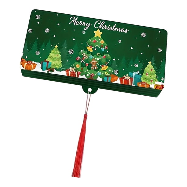 Portamonedas Navideño, sobre para Dinero en Efectivo, Suministros para Efectivo, Bricolaje con 10 Ranuras, Tarjetero para Niñas Y Mamás, Decoración Pa verde
