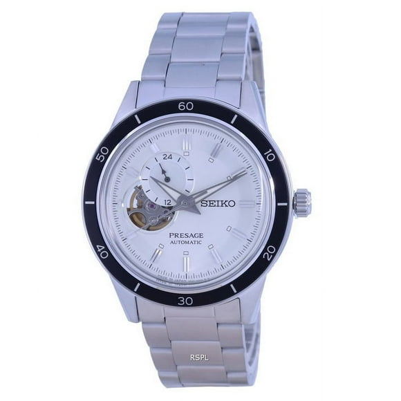 Reloj Presage Style 60s Open Heart Esfera Crema Automático Ssa423 Ssa423j1 Ssa423j Para Hombre