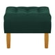 thumbnail image 1 of Pouf Wood 1c Felpa 04 Verde Botella, 1 of 4