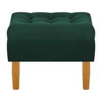 Bodevir - Pouf Wood 1C Felpa 04 Verde Botella