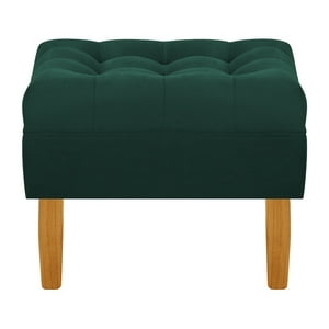 Bodevir - Pouf Wood 1C Felpa 04 Verde Botella