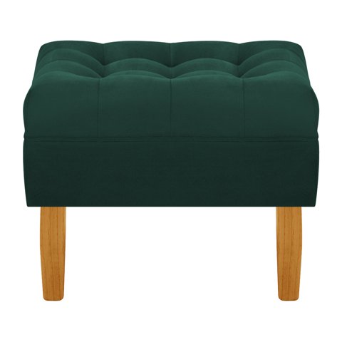 Bodevir - Pouf Wood 1C Felpa 04 Verde Botella