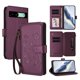 thumbnail image 1 of Funda Cartera Mariposa para [Google Pixel 8A] con Soporte y Cremallera Violeta, 1 of 6