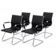 thumbnail image 1 of Sillas Ejecutivas | Pack X4 Tapizadas Con Ecocuero Negro | Diseño Moderno Con Apoya Brazos., 1 of 6