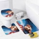 thumbnail image 4 of Underdog-theme 4-Piece Shower Curtain Set with Rugs, Waterproof Bathroom Decor Set Includes Bath Mat, U-Shaped Rug, Toilet Lid Cover and Curtain with Hooks, 4 of 6