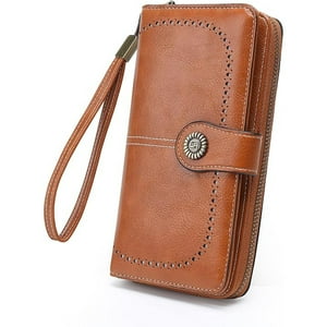 Veat00L - Cartera Para Mujer De , Con Bloqueo Rfid, Billetera Grande Con Cremallera, Monedero Para Móvil De Dama Minimalista, Tarjetero Moda De Gran Capacidad, Regalos Para Chicas Y Mujeres