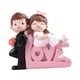 thumbnail image 2 of Estatua De Resina Artesanal Para Parejas, Regalos Prácticos, Decoración Para Hornear Para Dormitorio, Vacaciones, Negro Y Blanco, 2 of 5