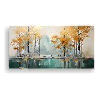 Genérico - Cuadro Arte Callejero Árboles 100X50 Cm