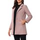thumbnail image 4 of INSPIRE CHIC Abrigo de Mujer de Largo Medio con Cuello Mao, Abotonado, Abrigo de Invierno con Bolsillos Inclinados y Forro Completo Gris Rosa M, 4 of 6