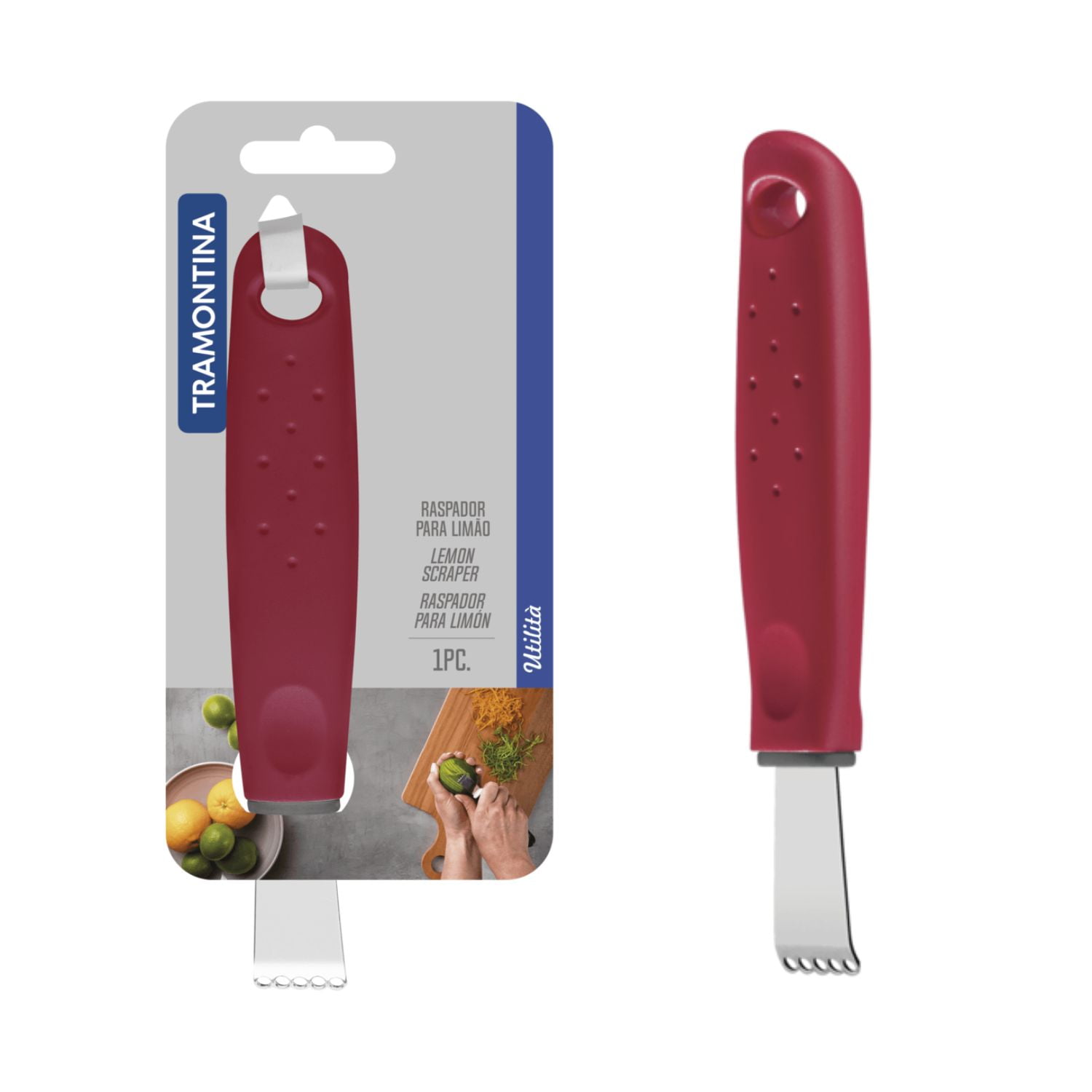 Tramontina - Rallador Raspador De Cítricos Saca Zeste Acero Inoxidable