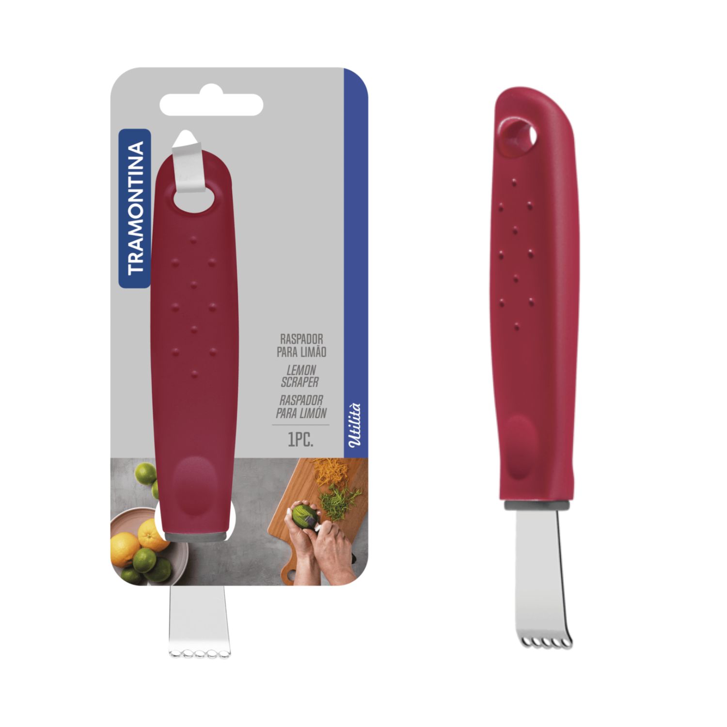 Tramontina - Rallador Raspador De Cítricos Saca Zeste Acero Inoxidable