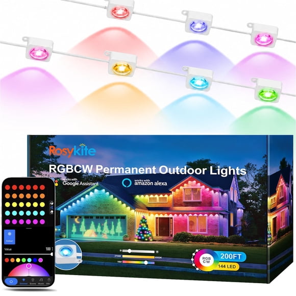 Luces exteriores Rosykite 61 m RGB+IC 144 LED