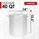 thumbnail image 5 of Olla de gran capacidad Concord Cookware 40 L de acero inoxidable, 5 of 9