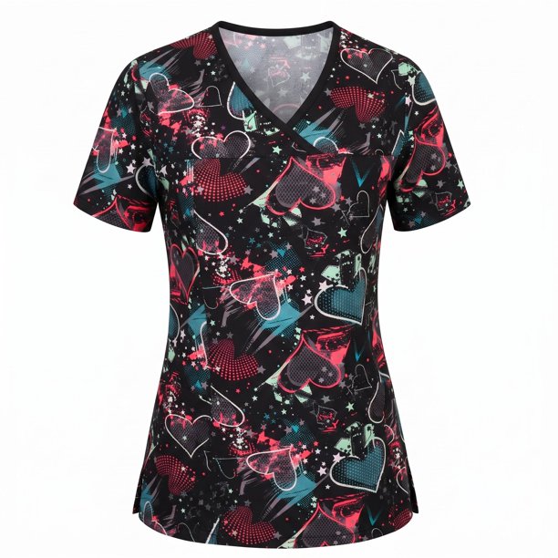 Delantal Mujer tela elasticada estampada