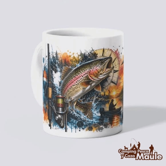 Pasión por la Pesca Tazón de Cerámica 11 oz