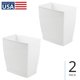 thumbnail image 2 of Juego de baño Trash Can iDesign, pequeño y rectangular, 2 unidades, color blanco, 2 of 4