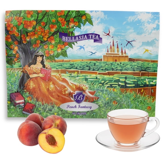 Té de hierbas Bellasia Melocotón Fantasía sin cafeína – Hojas sueltas para niños