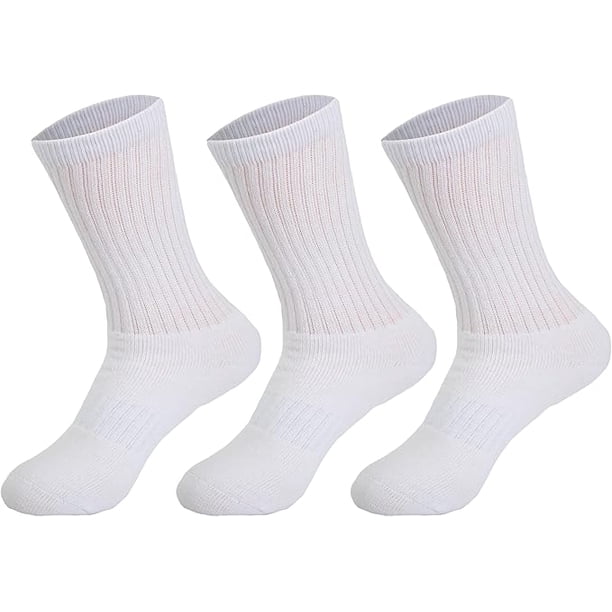 Calcetines deportivos de algodón para mujer, fabricados en Estados Unidos, con costuras lisas en la puntera (3 pares)