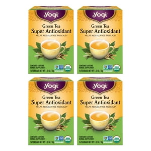 Tea Yogi, Té Verde Superantioxidante, 16 Bolsas, Paquete De 4