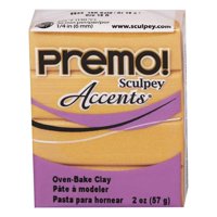 Arcilla Polimérica Sculpey Premo Accents, Oro De 18 Quilates, 60 G