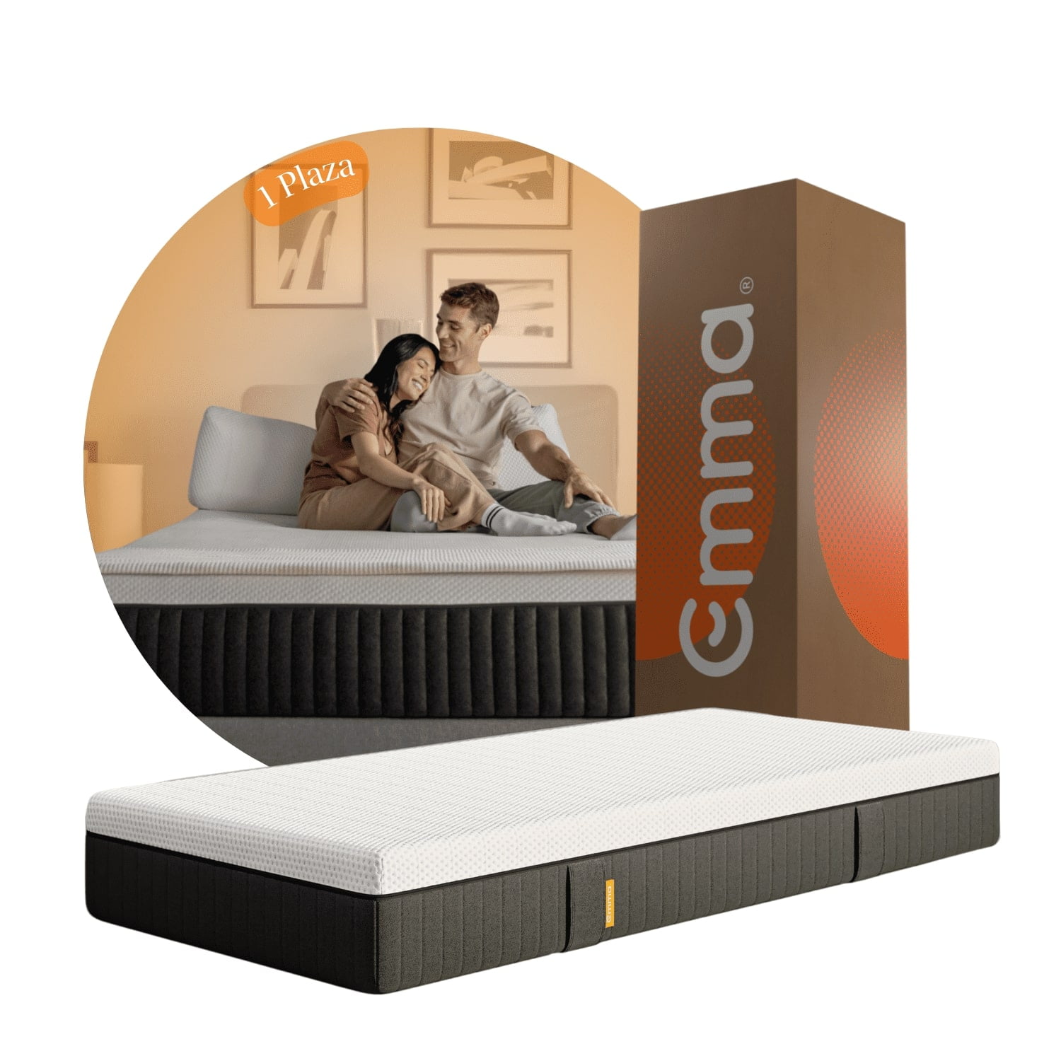 Colchón Emma Hybrid Premium 1 Plaza