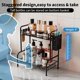 thumbnail image 2 of Estante organizador para mostrador de baño USHARP con cesta de artículos de tocador, 2 of 6