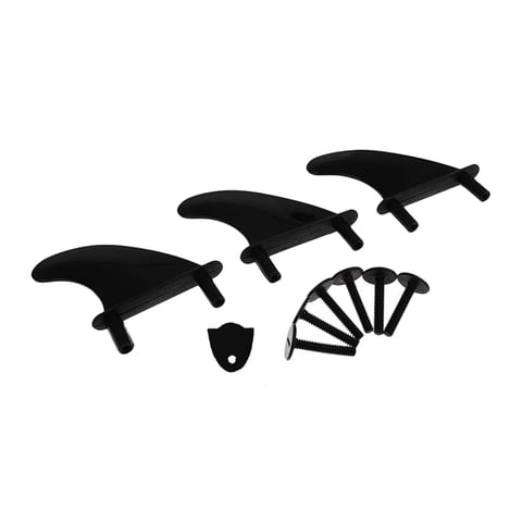 Magideal - 3 Piezas De Aletas De Tabla De Surf De Parte Superior , Tornillos De Aletas De Surf, Reemplazo De Repuesto De Liberación Rápida Con Llave, Surf Negro