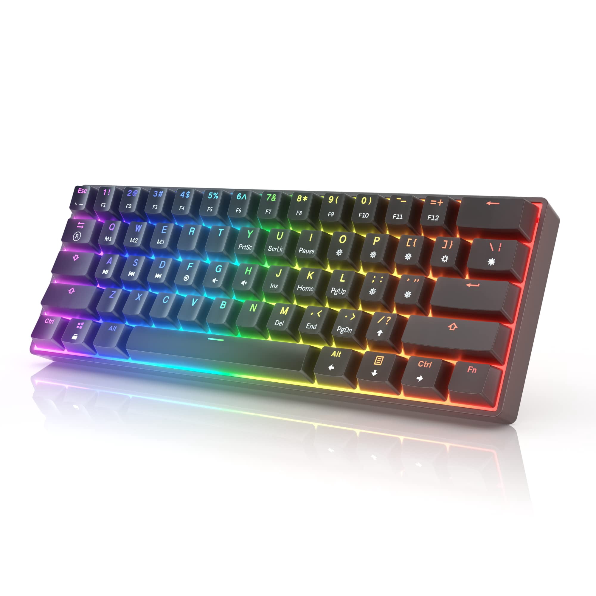 Teclado Gaming Hk Gaming Gk61 61 Teclas Rgb Gateron Optical Yellow