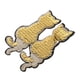 thumbnail image 1 of Reversible Dos Gatos Lentejuelas Parche Insignia Hierro En Apliques DIY Craft, 1 of 4