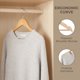 thumbnail image 4 of 2 Paquetes de Perchas de Madera Antideslizantes con Pinzas, Perchas Duraderas que Ahorran Espacio con Rotación de 360 Grados para Abrigos, Pantalones o Camisas Beige, 4 of 6