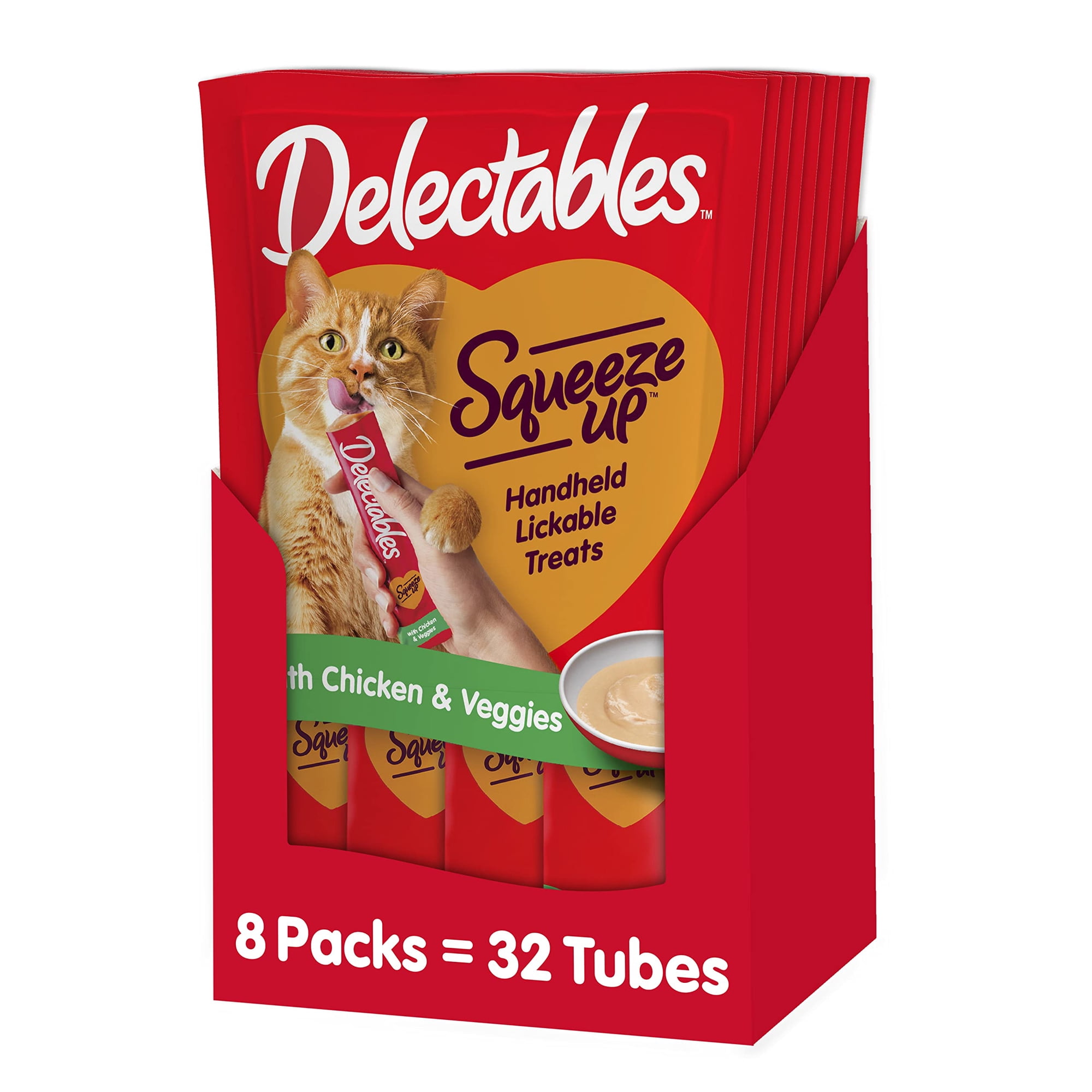 Hartz - Wet Cat Treats Delectables Squeeze Up Chicken 120 Ml X32