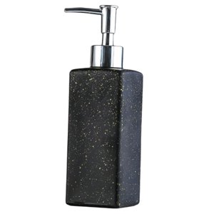 Bothyi - Dispensador De Loción Líquida, Botella Con Bomba De Lujo Para Cocina, Accesorios De Baño, Estampado Negro Punteado
