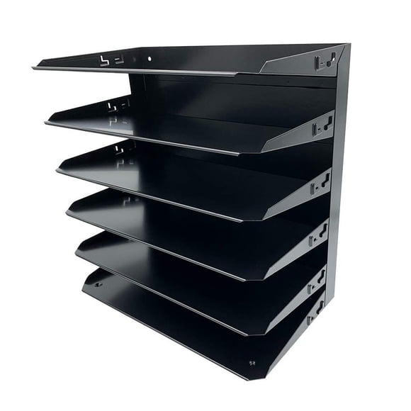 Organizador de archivos Huron Desktop horizontal con 6 ranuras