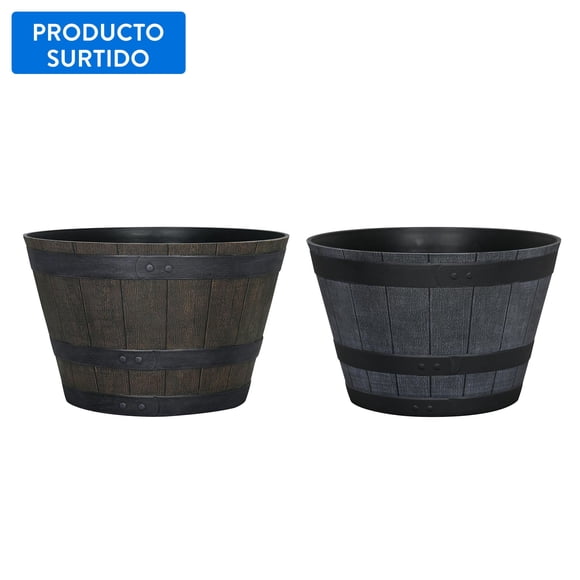 Macetero Redondo Barril De Whiskey, producto surtido 1 un