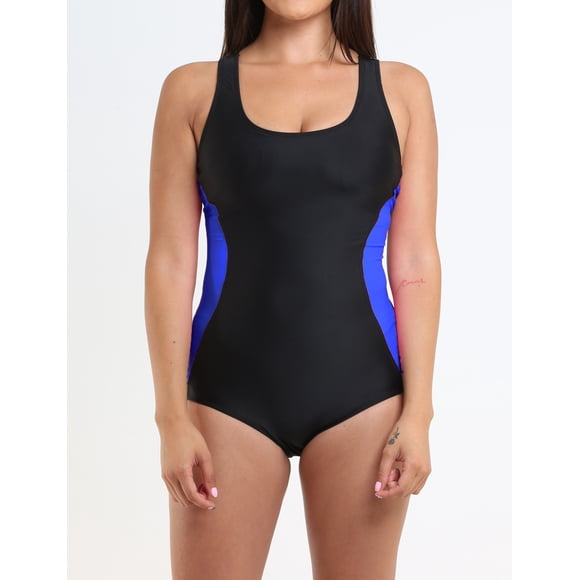 Traje de Baño azul con Espalda Tipo Nadador