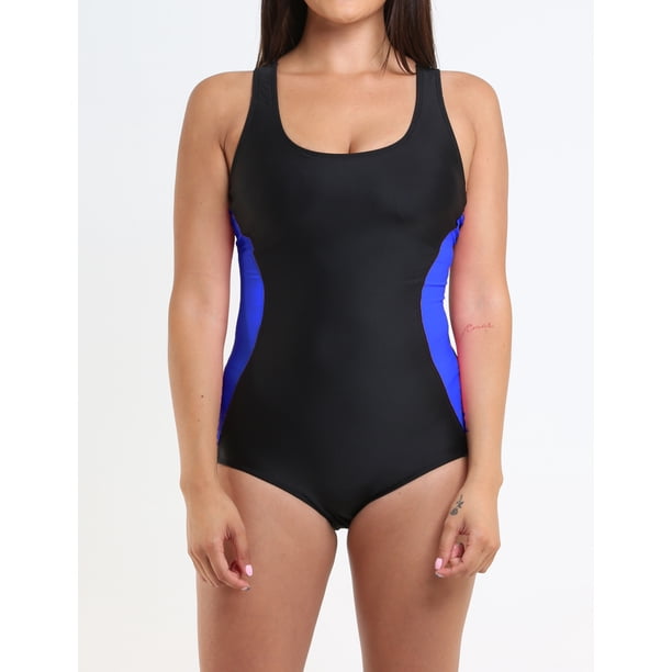 Traje de Baño azul con Espalda Tipo Nadador