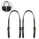 thumbnail image 2 of Juego de 2 correas de transporte, asas para bolsos, asas de piel sintética, correas de hombro, colgador de bolsos, asas de repuesto, correas de hombro de cuero, accesorios para bolsos (negro), 2 of 6