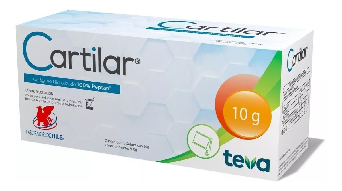 Chile - Cartilar Polvo Solucion Oral 30 Sobres (Colageno)