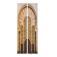 Magideal - Calcomanías Musulmanas Eid Mubarak Para Puerta, Calcomanías Para Porche, Extraíbles, Impermeables, , Papel Tapiz De Pvc, Decoración De B