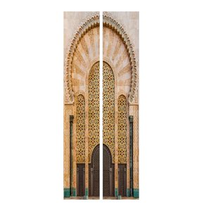 Magideal - Calcomanías Musulmanas Eid Mubarak Para Puerta, Calcomanías Para Porche, Extraíbles, Impermeables, , Papel Tapiz De Pvc, Decoración De B