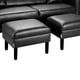 thumbnail image 4 of Sofa New Retro 3 Cuerpos Más 2 Pouf Pu 00 Negro, 4 of 5