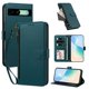 thumbnail image 2 of Funda con Billetera para [Google Pixel 8A] con Bolsillo Zipper y Tarjetero Verde pavo real, 2 of 6