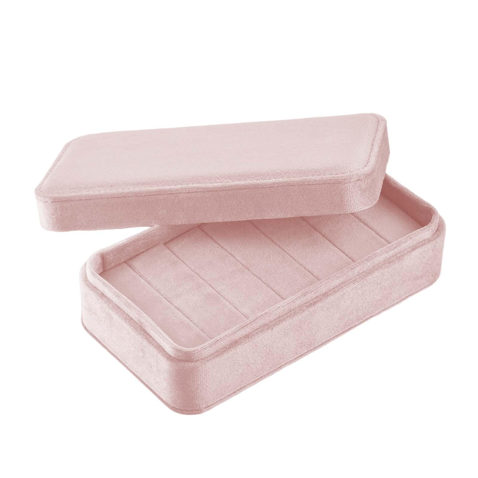 Bothyi - Expositor De Anillos Con Tapa Para Mujeres Y Niñas, Mesas De Vestir, Armarios, Cajones, Color Rosa